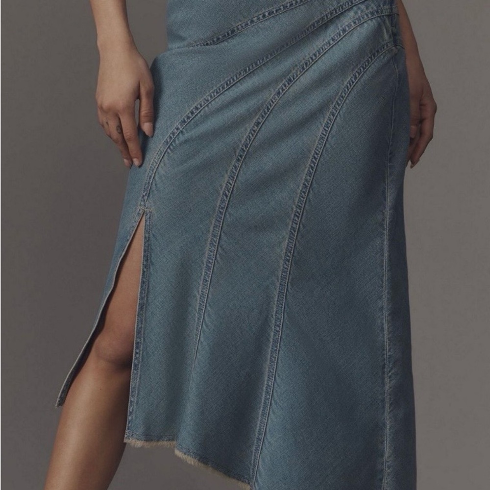Antho Pilcro Denim Slip Skirt